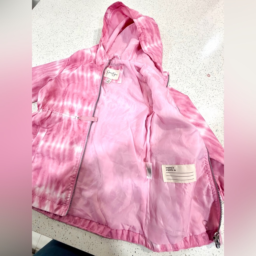 Jessica Simpson Pink Tie-Dye Raincoat for Kids